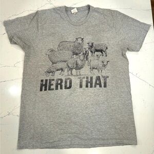 Men’s “Heard That” Grey Tee Shirt Size Large